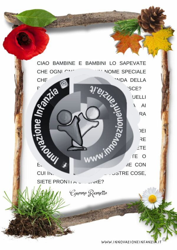 1° uda L'ACCOGLIENZA: UNO GNOMO IN GIARDINO